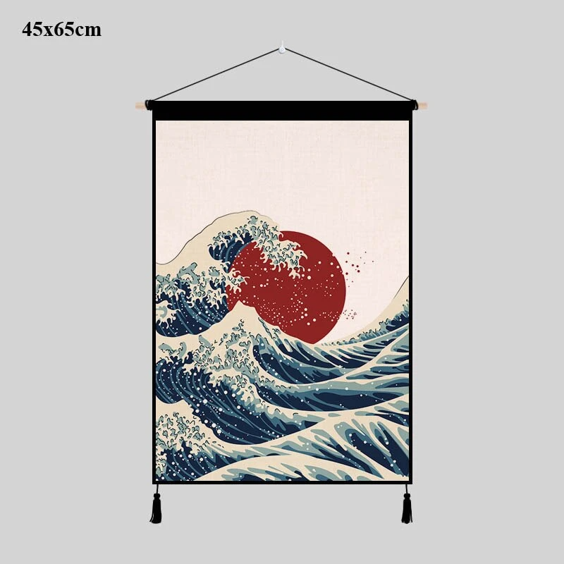 Japanese style living room background wall tapestry