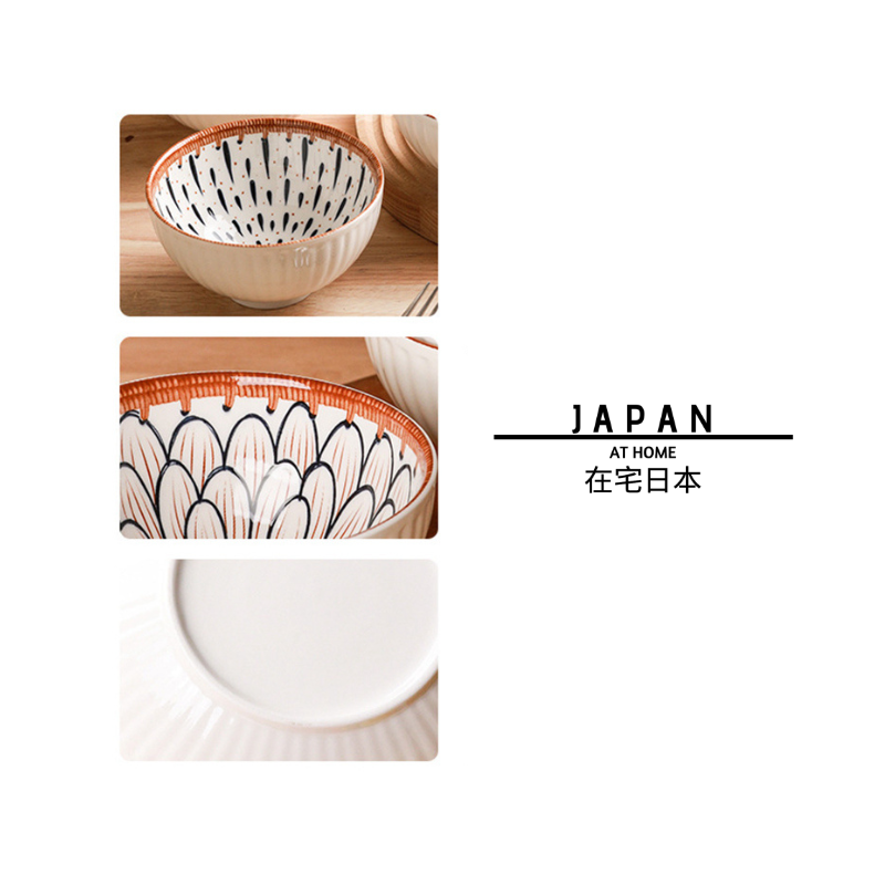 Set of 6 hand-painted "Tama" bowls